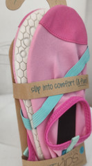 FitKids Active Play Pool Sand Breathable Pink Med Comfort Fold & Go Footwear