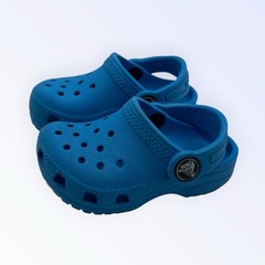 Crocs Classic Clogs Kids C4 Blue Slip-On Closed Toe Comfort Breathable Casual