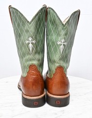 Twisted X YCW0002 Square Toe Leather Riding Western Boots Youth Sz 4