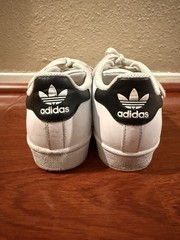 adidas Superstar White Black Shell Toe Sneakers Girls 4 Women’s 5.5 C77154