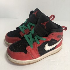 Nike Jordan 1 Mid SE (TD) Size 8c DQ8420 006 XMas/Holiday Edition RARE