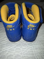 Nike Air Force 1 High HMK Custom Blue Yellow Youth 5.5 GS Boys Sneakers Workwear
