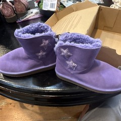 Koolaburra by UGG K Koola Star Mini Kids Snow Boots Suede Purple US 3 MPN