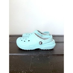Crocs Classic Lined Clog Kids Aquamarine Blue Mint Slides Size Toddler Kids 13