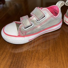 Converse All-Star Sneakers 764274F Double Tongue Grey Pink Youth Kids Sz 6