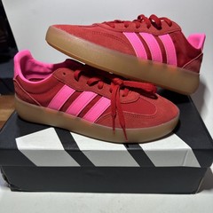 adidas Barreda Decode J Red/Pink Suede Low Top Sneakers Kids US 5.5 JR0759