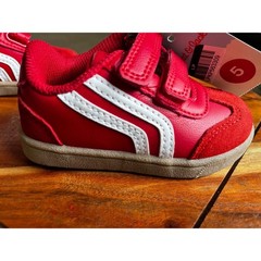Cat & Jack Parker Toddler Red Sneakers Hook and Loop Athletic Shoes Size 5 NEW