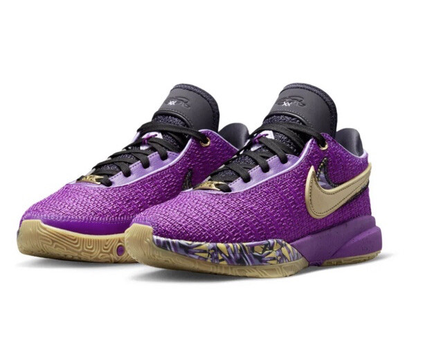 Big Kid’s Nike Lebron XX SE Vivid Purple/Metallic Gold (FD0207 500) Sz 6.5