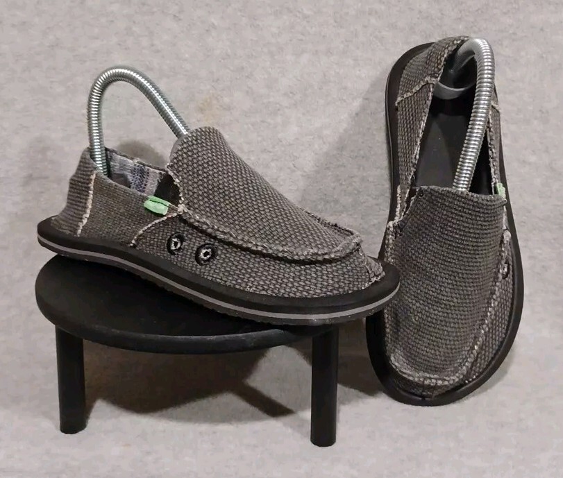 Sanuk Vagabond Kid’s Size 3 Sidewalk Surfer Grey Surfing Shoes SBF1061Y