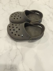 Crocs Crocband Clogs Unisex Size 7c Grey Slip On Shoes