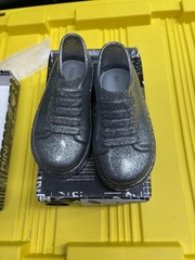 Mini Melissa Glitter Silver Toddler Sneakers