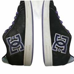 DC Court Graffik SE Black Purple Suede Shoes Sneakers Skater Streetwear 12 Youth