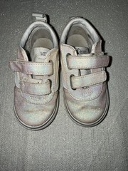 VANS Glitter Hook & Loop Low Top Sneakers – Multicolor White US 7