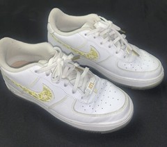 Nike Air Force 1 Low LV8 City Pride Atlanta White Gold GS Size 7Y/ Womens 7.5