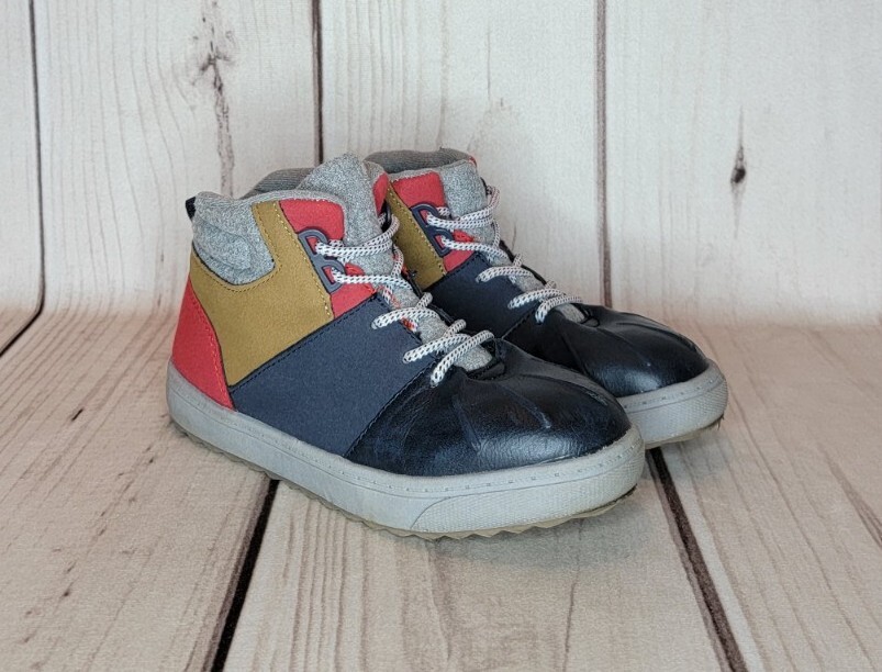 OshKosh B’gosh Color Block High Top Duck Boots Blue/Gray Big Kids Size 3M