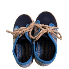 Cat & Jack Navy Blue, Bright Blue, Grey and Tan Sneakers size 8