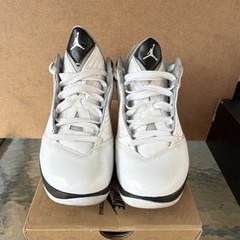 Jordan 2009 Kids US 7Y White/Black/Gray Low Top Leather Basketball 343602-161