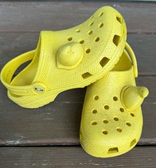 Peeps Crocs Collaboration Kids Shoe Size C13 Sunny Yellow