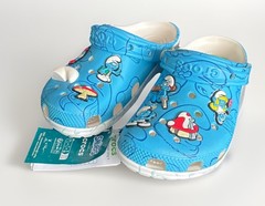 Crocs Smurfs Classic 210821-90H Clogs Kids Blue Multi Shoes Size C12