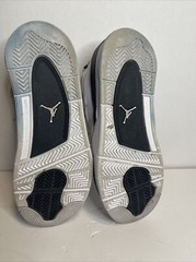 Nike Jordan 4 Retro (PS) Black White Grey BQ7669-111 Toddler Sz 3Y