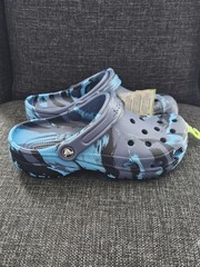 Crocs Classic Blue Marbled Clog K 207464-4HQ Size J5
