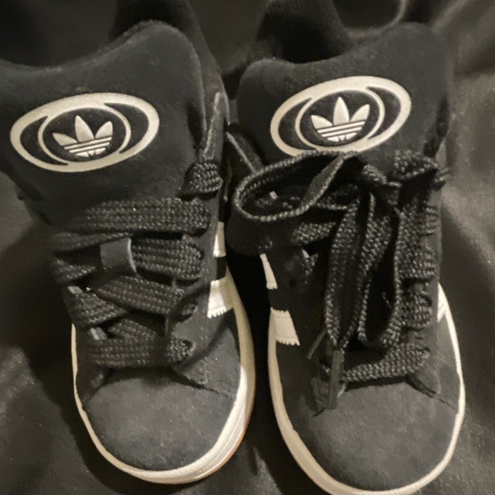adidas Campus 00s Kids Sneaker Suede Black/White/Gum Low Top US 12K