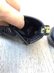 Dr Martens AirWair BLACK Softy Boots Brooklee Toddler Girls Size 8 Side Zip
