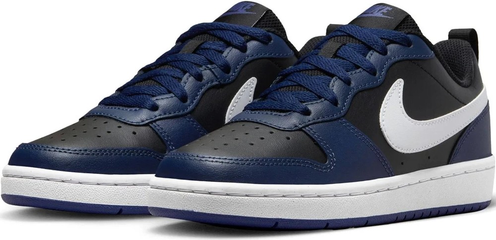 **NEW** NIKE Court Borough Low 2 (PSV) Midnight Navy/White-Black SIZE: 2.5 Youth