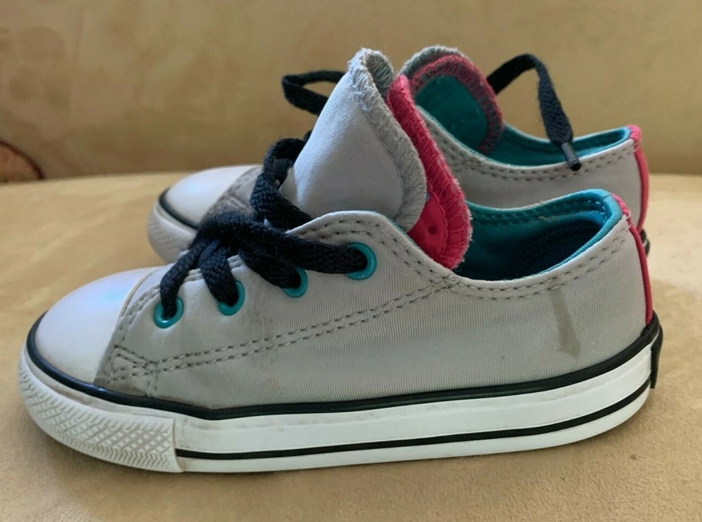 Converse All Star Chuck Taylor Double Tongue Sneaker US 9/UK 9/EUR 25 Gray/Pink