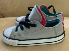 Converse All Star Chuck Taylor Double Tongue Sneaker US 9/UK 9/EUR 25 Gray/Pink