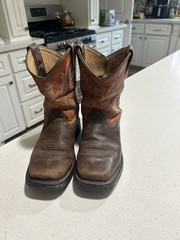 Ariat WorkHog Wide Square Toe Western Boot 10007837 Brown Leather Sz US 2