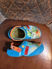 Crocs Fun Lab Super Mario Yoshi Lined Slip On Faux Fur Lined Clogs Shoes C11