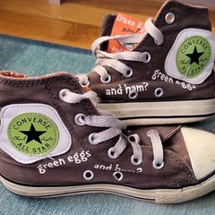 Converse Dr. Seuss Green Eggs & Ham High Top Sneakers Kids US 13