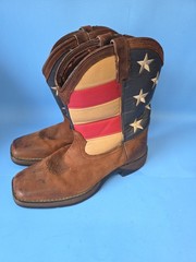 Durango Union Flag, Western Boot, Brown Size 6M