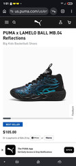 PUMA x LaMelo Ball MB.04 Reflections size 7 youth/8.5 women
