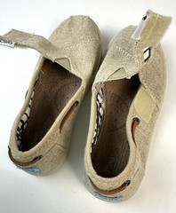 Tom’s Unisex Kids 11 Bimini Loafer Beige Chambray Canvas
