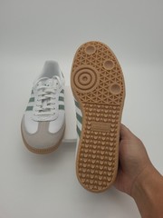 Adidas Samba OG Cloud White Silver Green JP5479 Womens New 6.5 Y / 8 Womens See