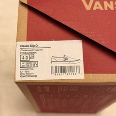 VANS Classic Slip-On Checkerboard Pink/White Canvas Low Top Kids US 4