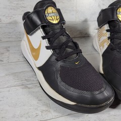 Nike Team Hustle D9 PS Black Metallic Gold AQ4225-004 Youth 3Y Boys