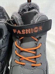 Children Hook & Loop Printed Design Fur Lined Shoes Boy Or Girl Size 35/3