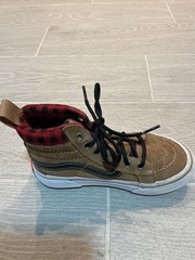 Vans Old Skool Mid Outdoor Flannel Lined Skateboard Shoes Brown 12.5 C