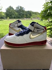 Nike Air Force 1 Mid GS USA Olympic Youth Size 7Y Red White Blue Shoes