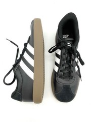 Adidas VL Court 3.0 Big Kids Youth Size 6 Black White Gum Sneakers Shoes