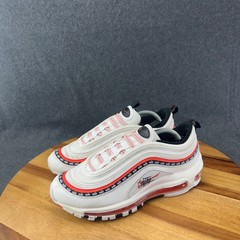 Nike Air Max 97 Script Swoosh Pack Red White CQ4817-100 GS Sz 6Y Womens 7.5