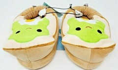 NWT Squishmallows Green Sinclair Avocado Toast Kids Size 13-1 Plush Slippers