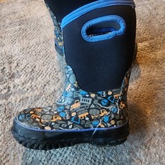 Bogs Boots K Classic Construction Kids Size 11 Winter Rain 30 Degree Blue