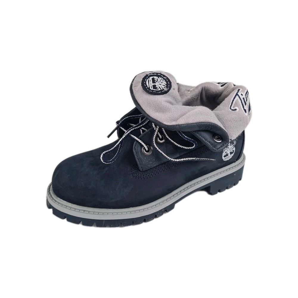 🚨 Timberland Roll Top Thermal Little Kids Boots 22716 Navy Leather Size 2Y