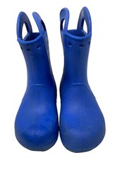 Crocs Blue Handle It Rain Boots Unisex Kids Big Kid-Size 11 Waterproof Pull On