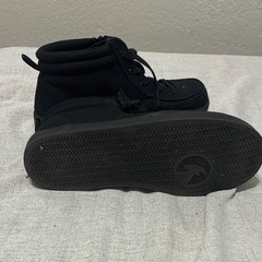 BILTX Black Textile Mid Top Sneakers Unisex Kids Size 6 Logo Zipper