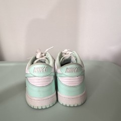 Nike Dunk Low GS Low Top Leather Sneakers Mint Green/White 6.5Y FZ3534-100